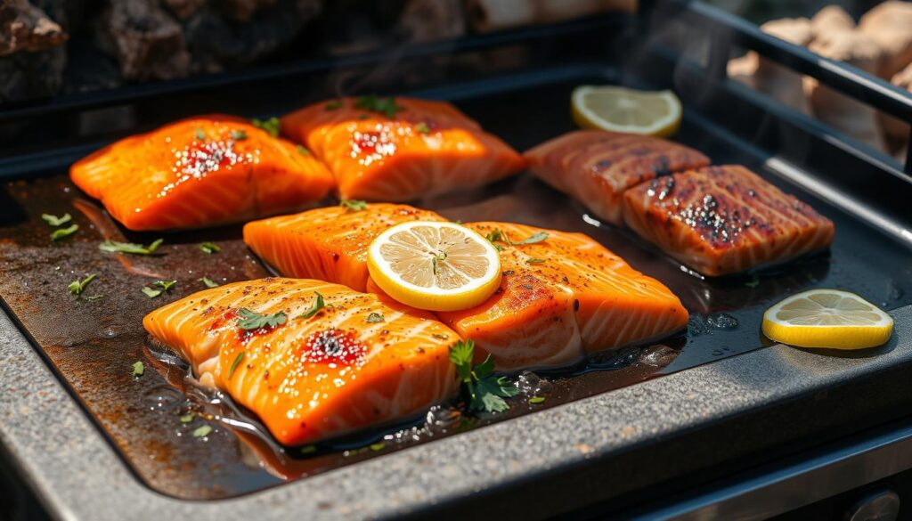 Salmon on the Blackstone Griddle