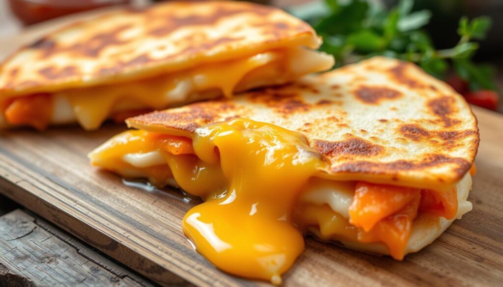 cheese on quesadilla