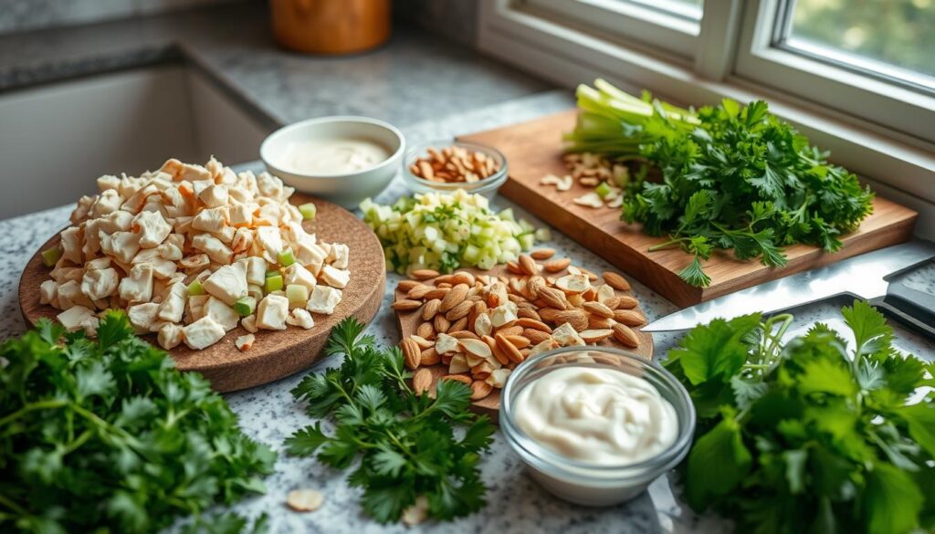 chicken salad preparation