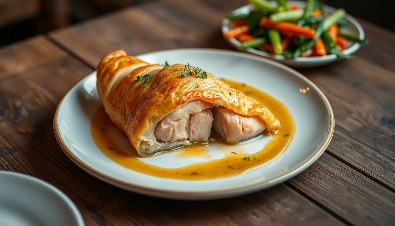 salmon in puff pastry