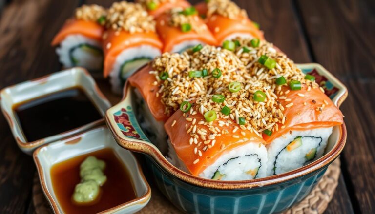 salmon sushi bake