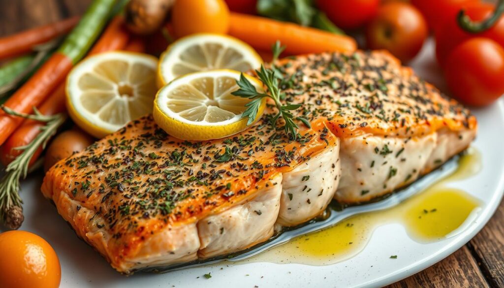 Seasoned Salmon Steak