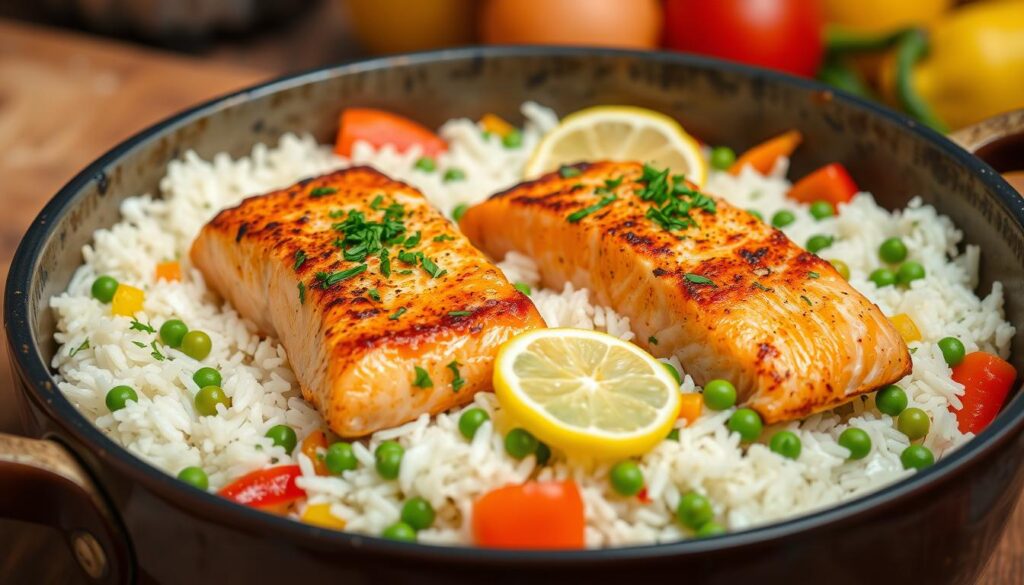 one-pot salmon and rice