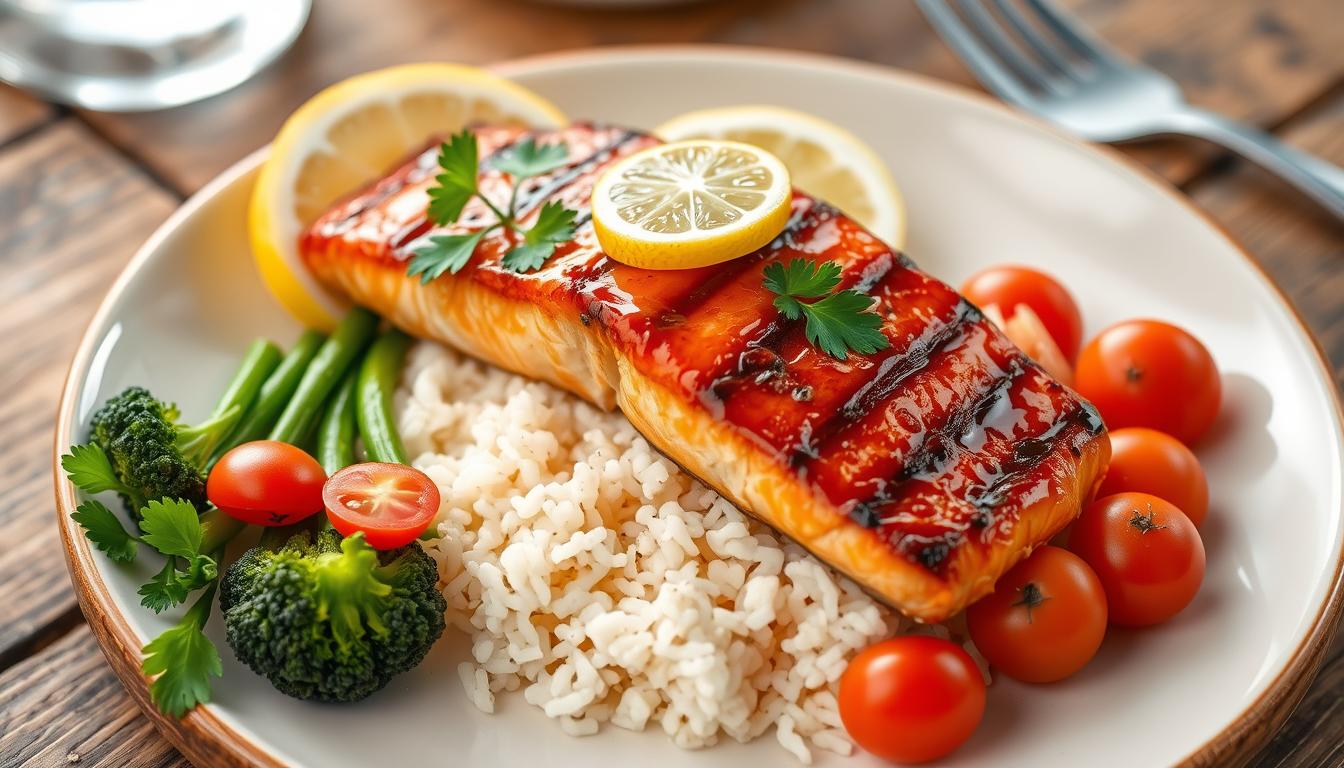 salmon and rice